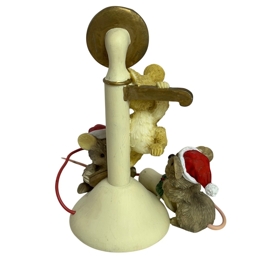 1995 Roman 3 Mice Talking On Vintage Telephone Christmas Decoration 5"x5" - Picture 4 of 5